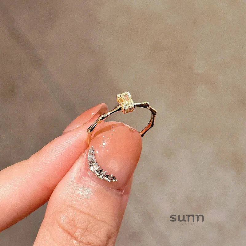 Chavy Bamboo Zircon Ring