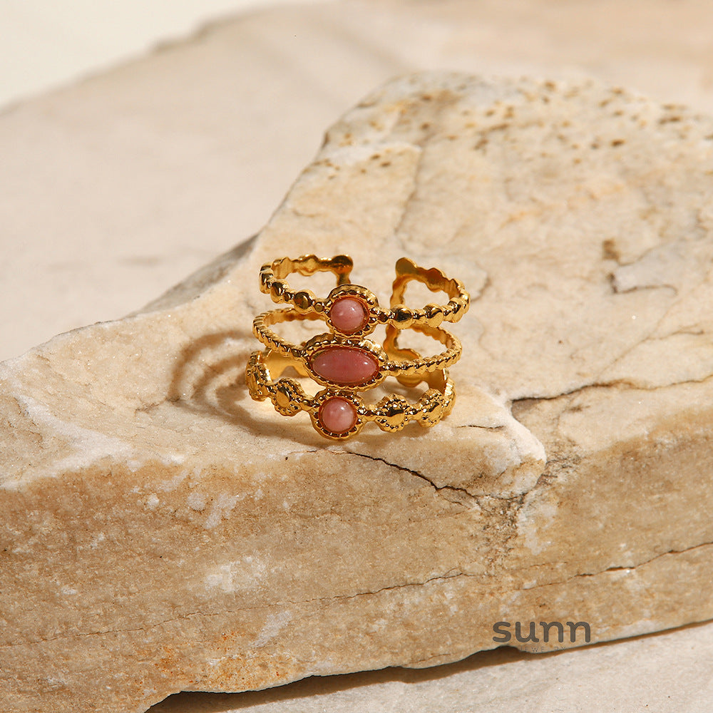 Cherokee Rose Gold Geometric Ring [PLSTY9FH]