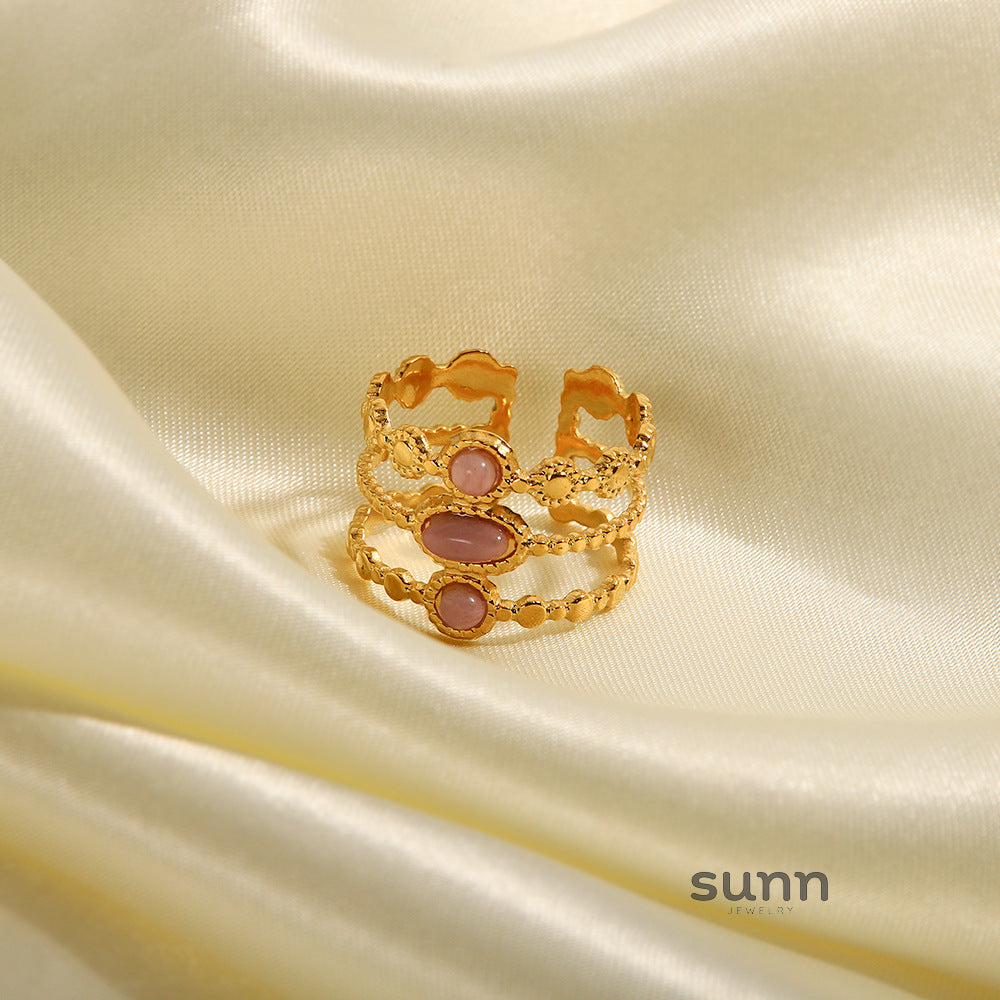 Cherokee Rose Gold Geometric Ring [NISI62A2]