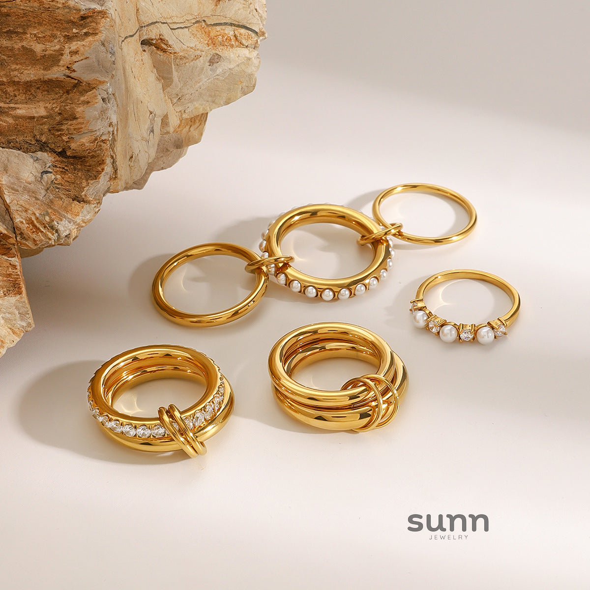 Cherry Stackable Rings Collection [M3ZE4KOF]