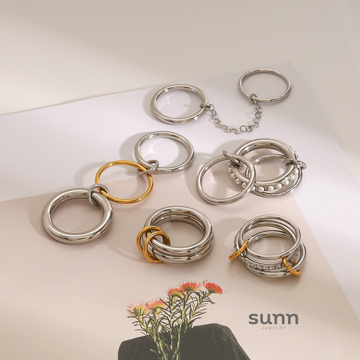 Cherry Stackable Rings Collection [SLSYZ2US]