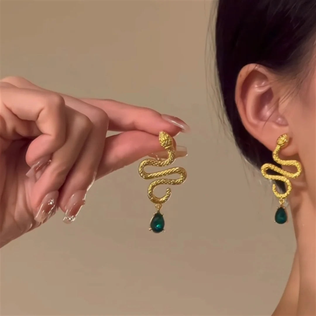 Chevy Golden Serpent Earrings