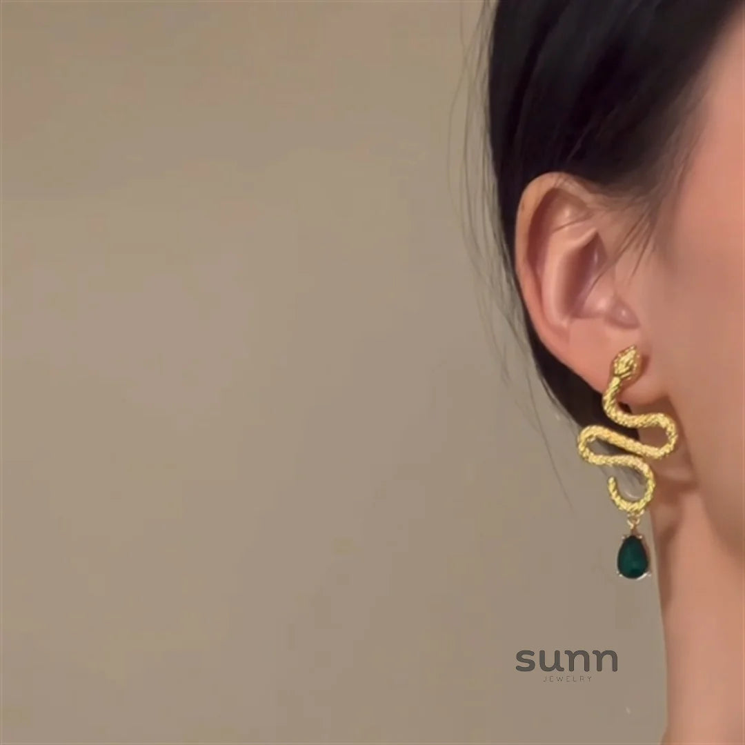 Chevy Golden Serpent Earrings