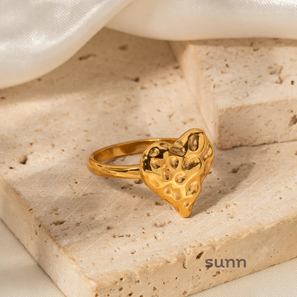 Cheyanne French Lava Heart Ring