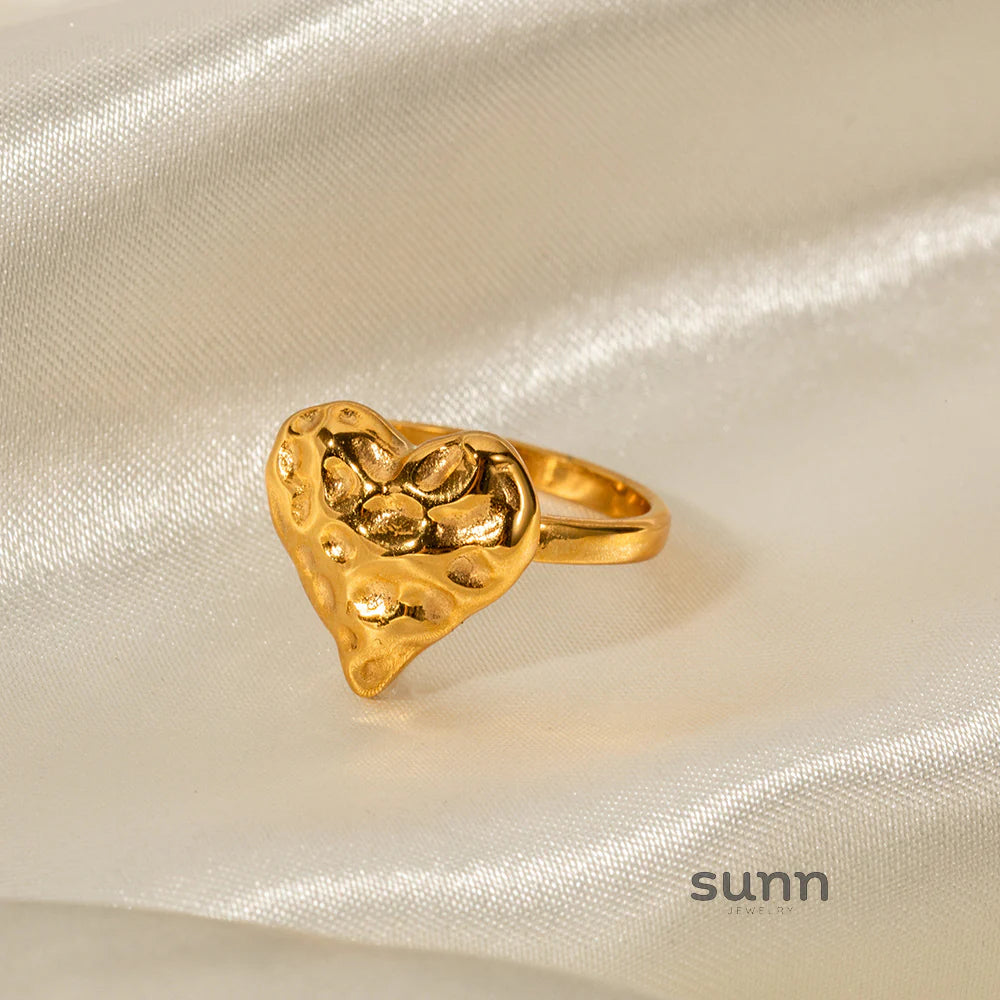 Cheyanne French Lava Heart Ring