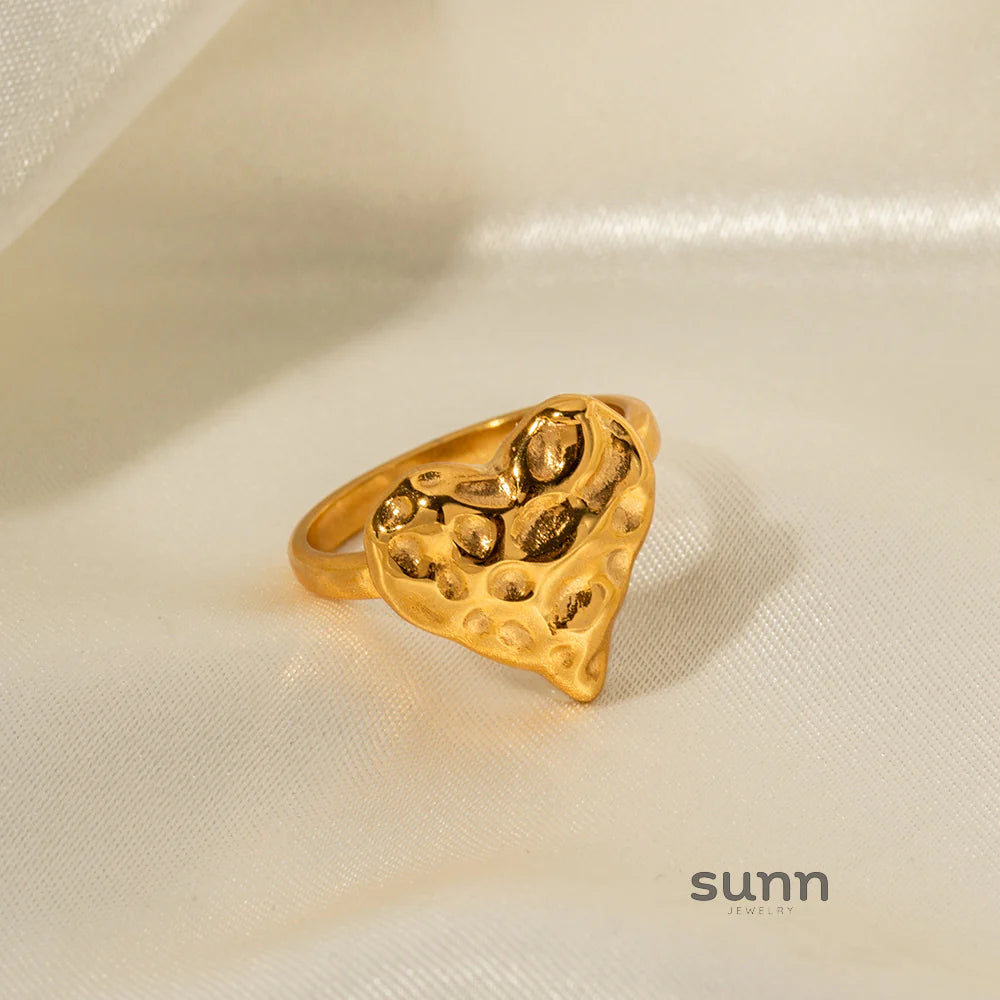 Cheyanne French Lava Heart Ring