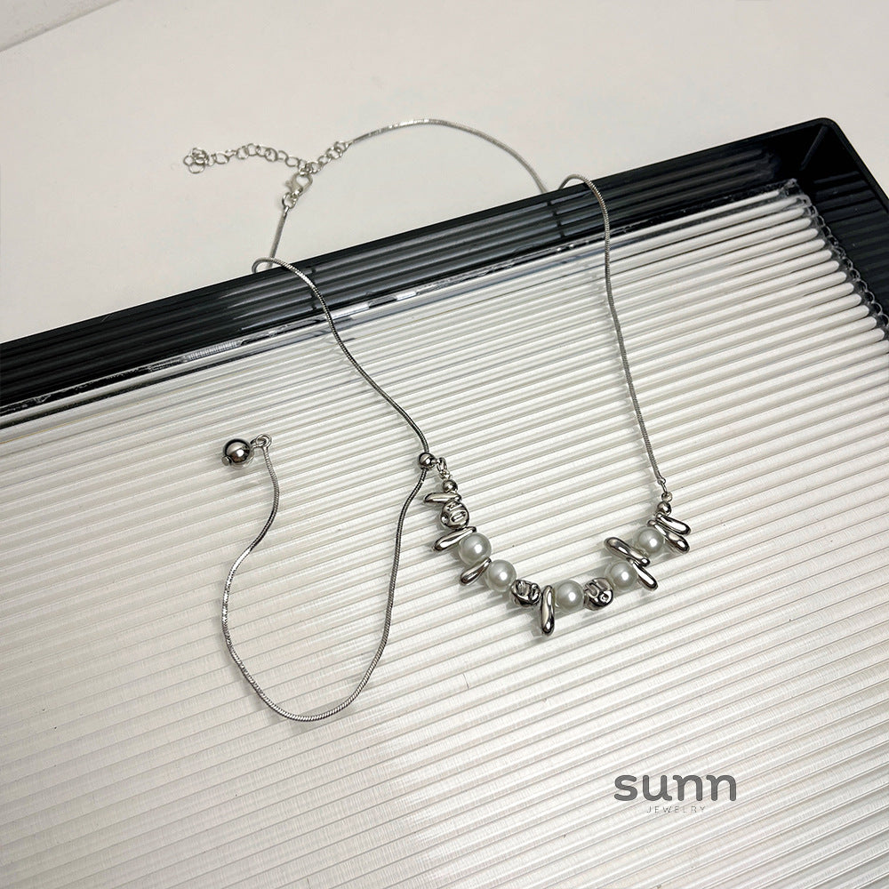 Cheyenne Irregular Pearl Necklace [GRGDN0PM]