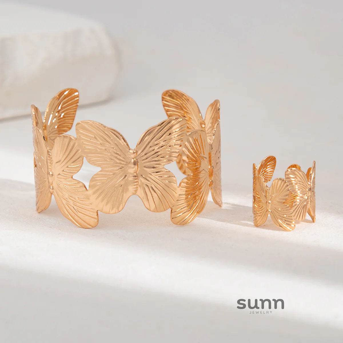 Chiamaka Bloom Ring Bracelet Set