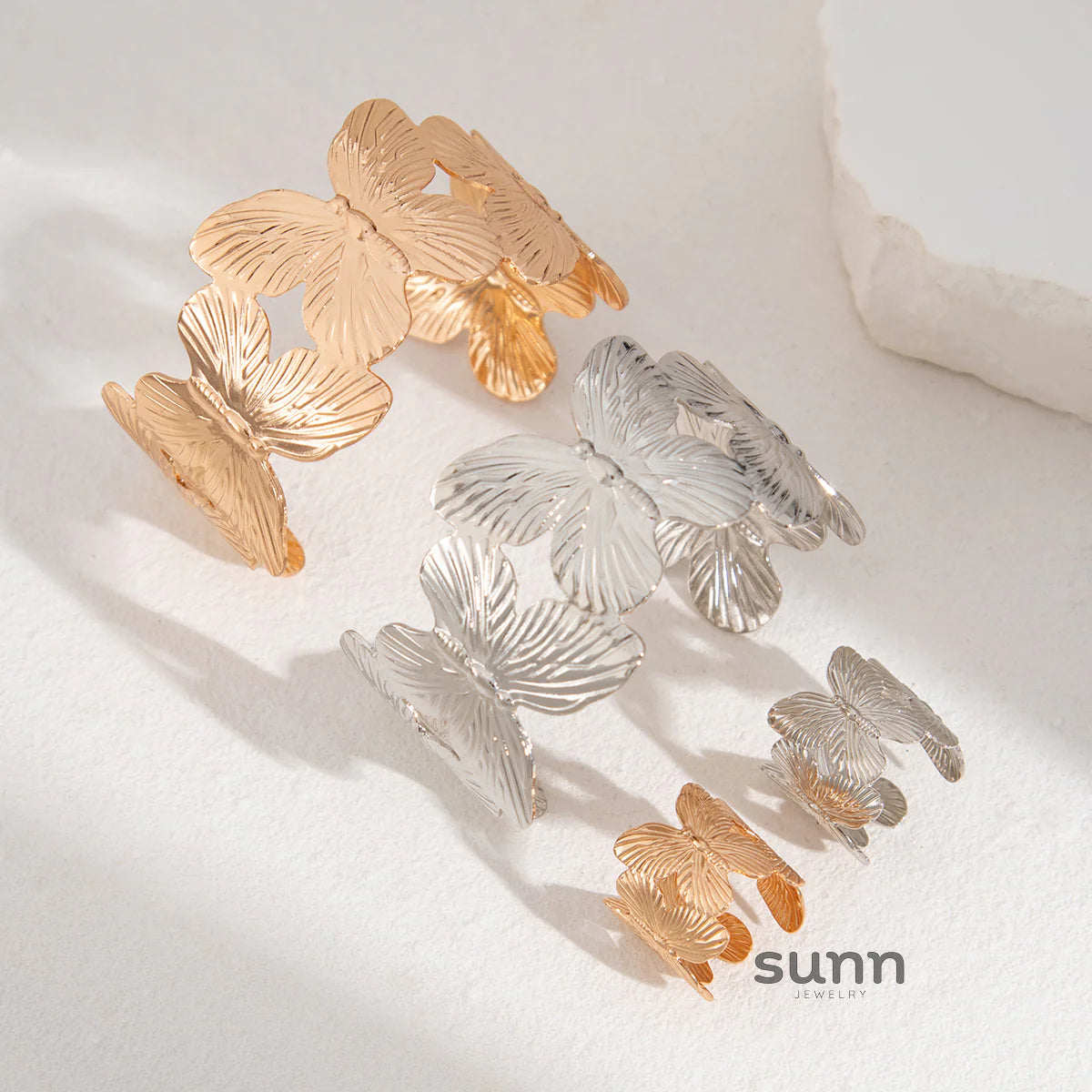 Chiamaka Bloom Ring Bracelet Set