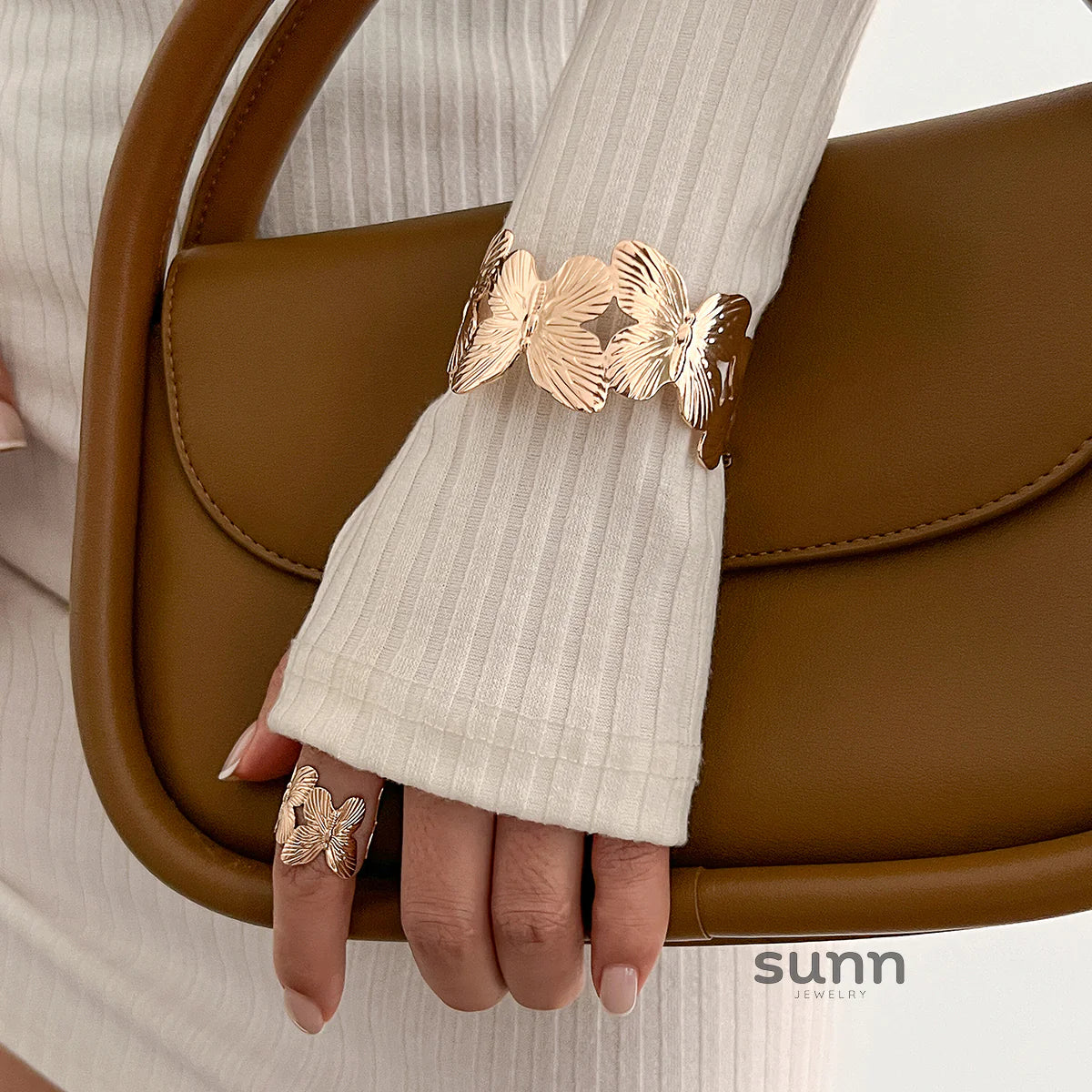 Chiamaka Bloom Ring Bracelet Set