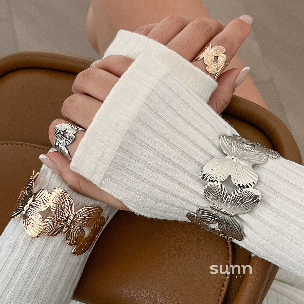 Chiamaka Bloom Ring Bracelet Set