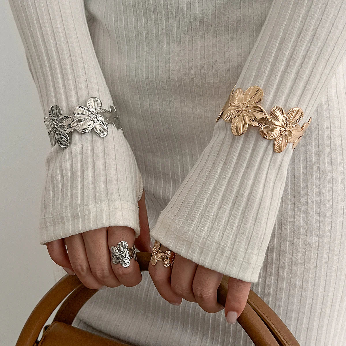 Chiamaka Bloom Ring Bracelet Set