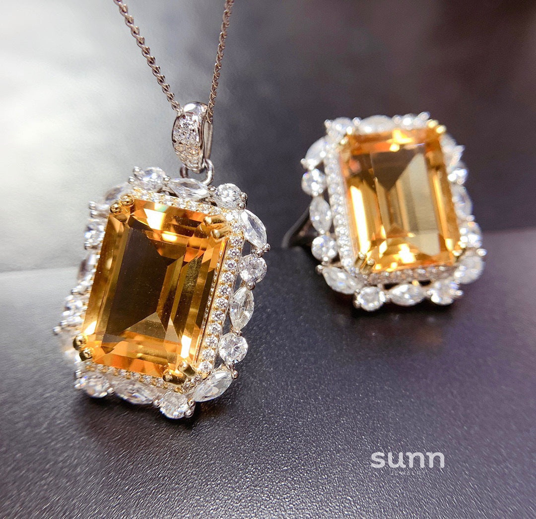 Chizara Golden Citrine Set [3WRF1TIT]