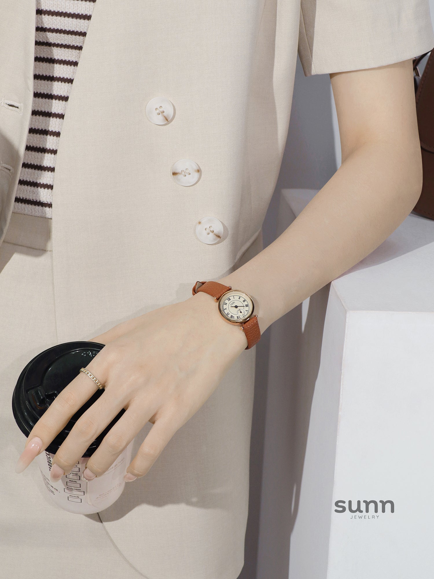 Chizaram Petite Leather Watch [9Y9LLEI7]
