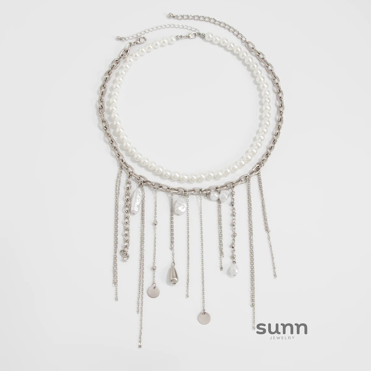 Chrislynn Faux Pearl Heart Necklace