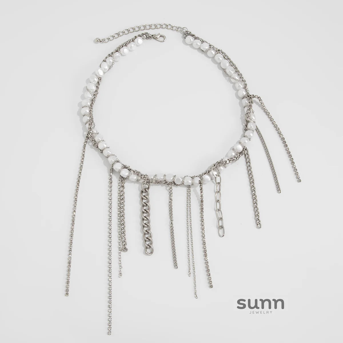 Chrislynn Faux Pearl Heart Necklace