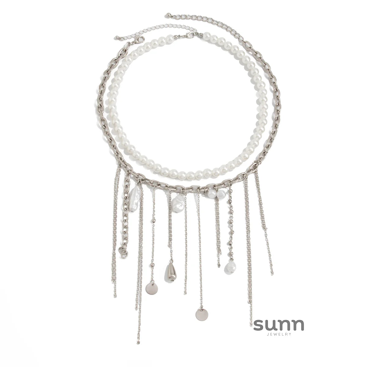 Chrislynn Faux Pearl Heart Necklace