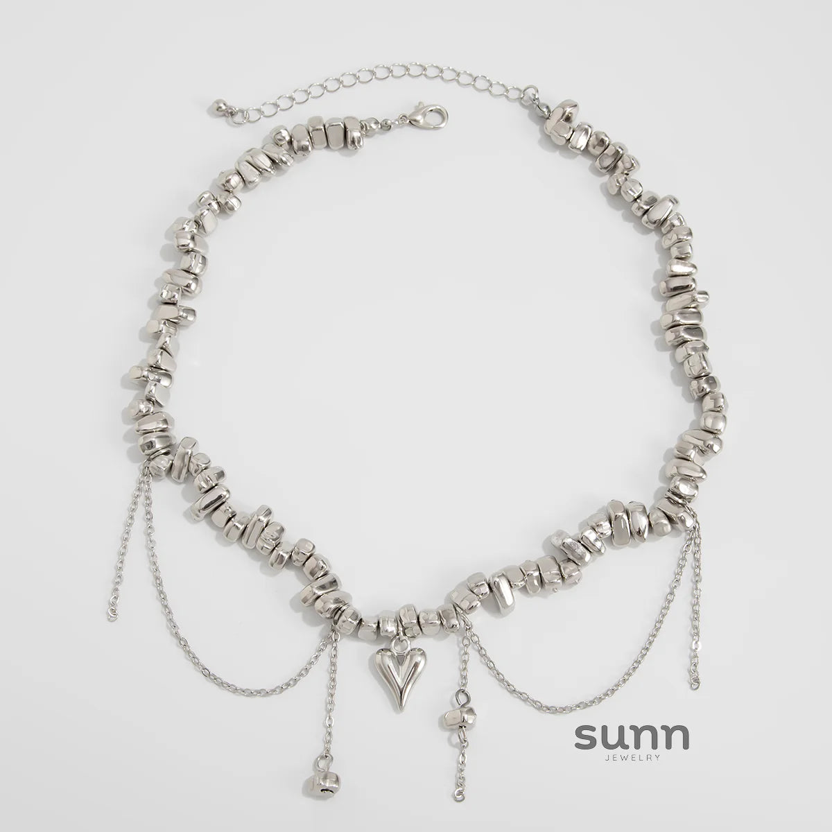Chrislynn Faux Pearl Heart Necklace