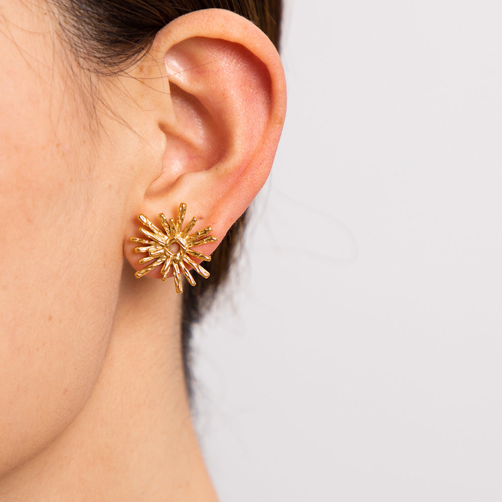 Christal Asymmetrical Bloom Earrings [BKRL5ZSN]