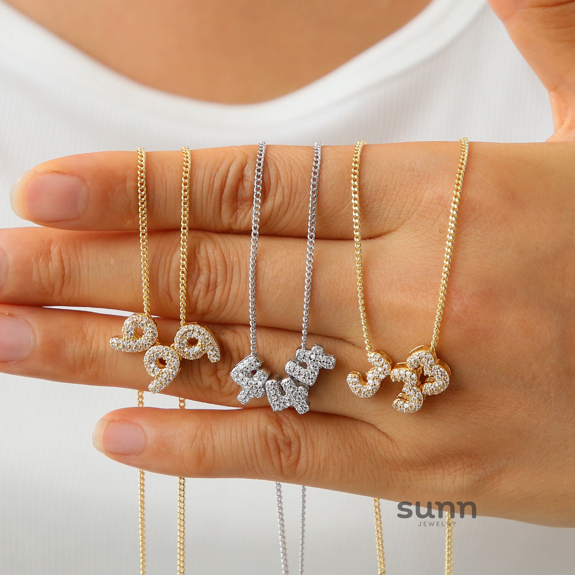 Christie Angel Number Pendant Necklace [C3SC3XT5]