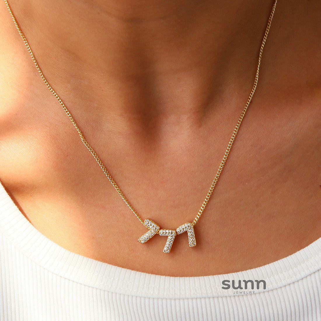 Christie Angel Number Pendant Necklace [8HVKBN0O]