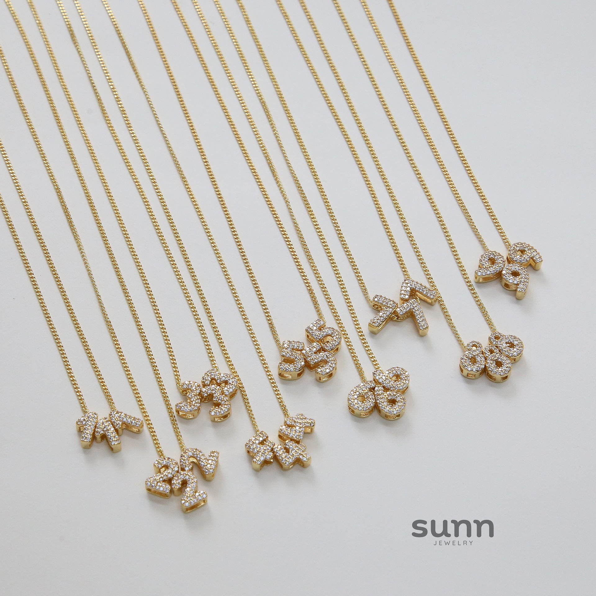 Christie Angel Number Pendant Necklace [BLQC8A9K]
