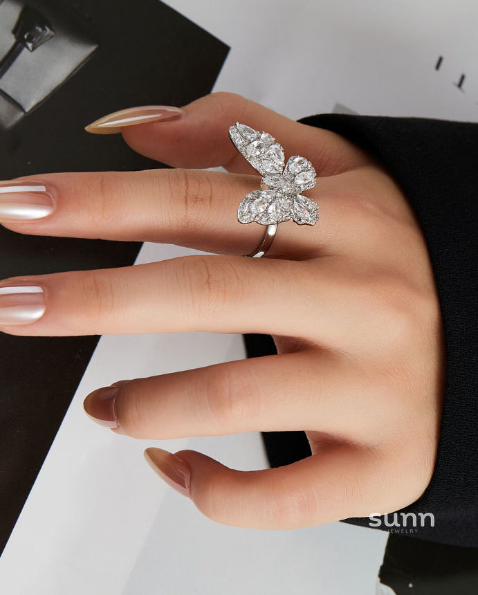 Christine Butterfly Open Ring [2RQ4HI92]