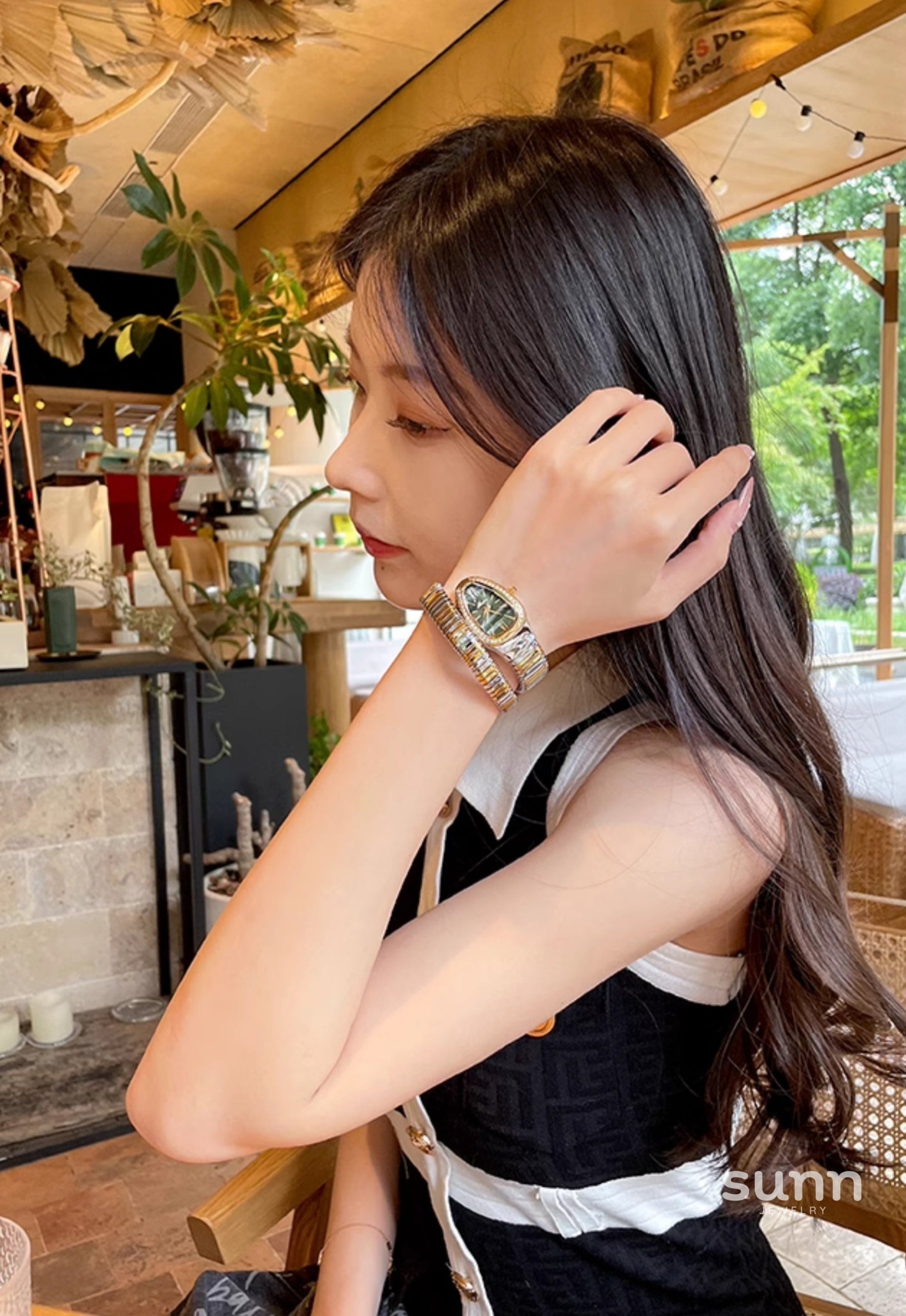 Ciera Serpentine Crystal Watch