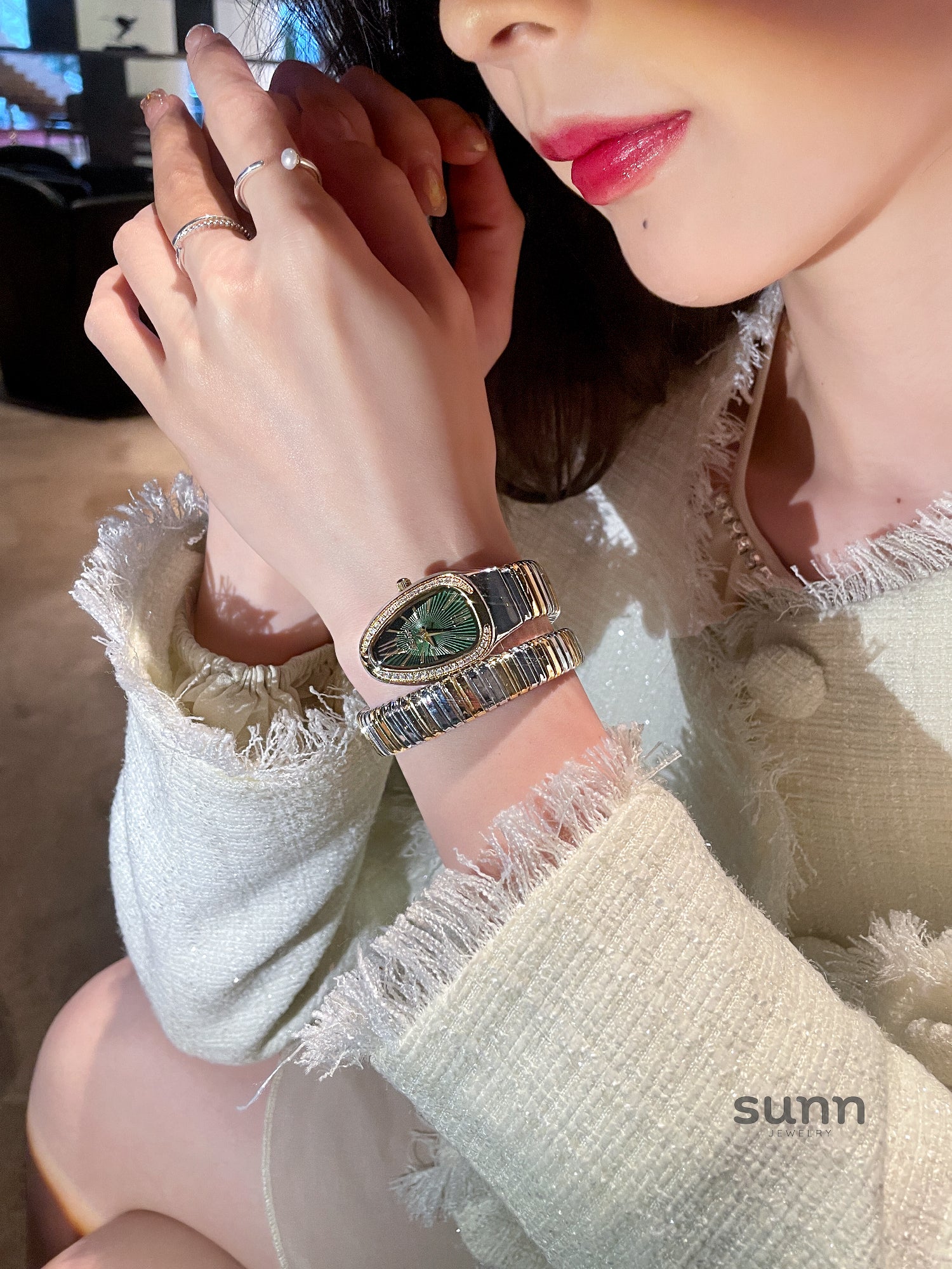 Ciera Serpentine Crystal Watch