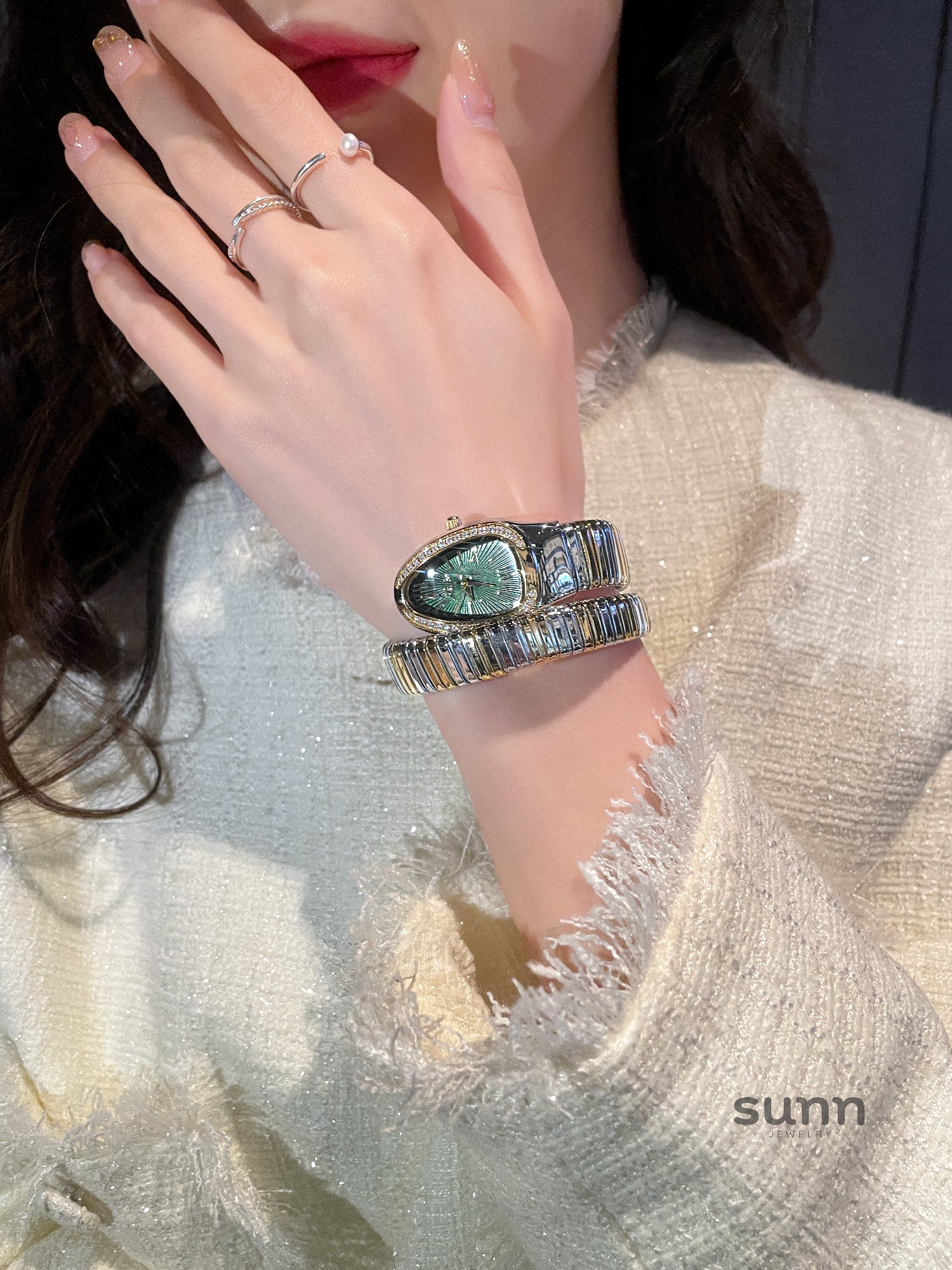 Ciera Serpentine Crystal Watch