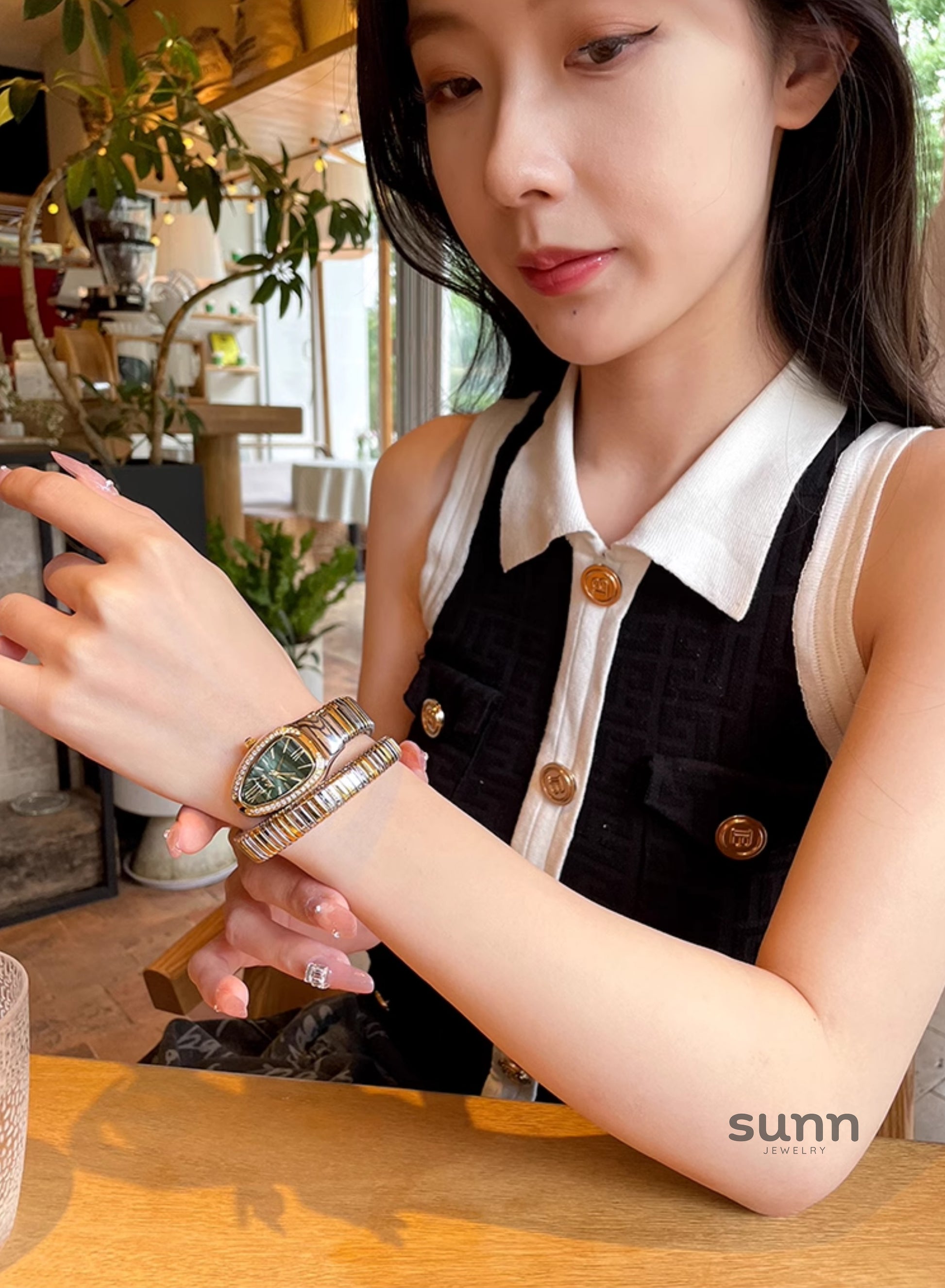 Ciera Serpentine Crystal Watch