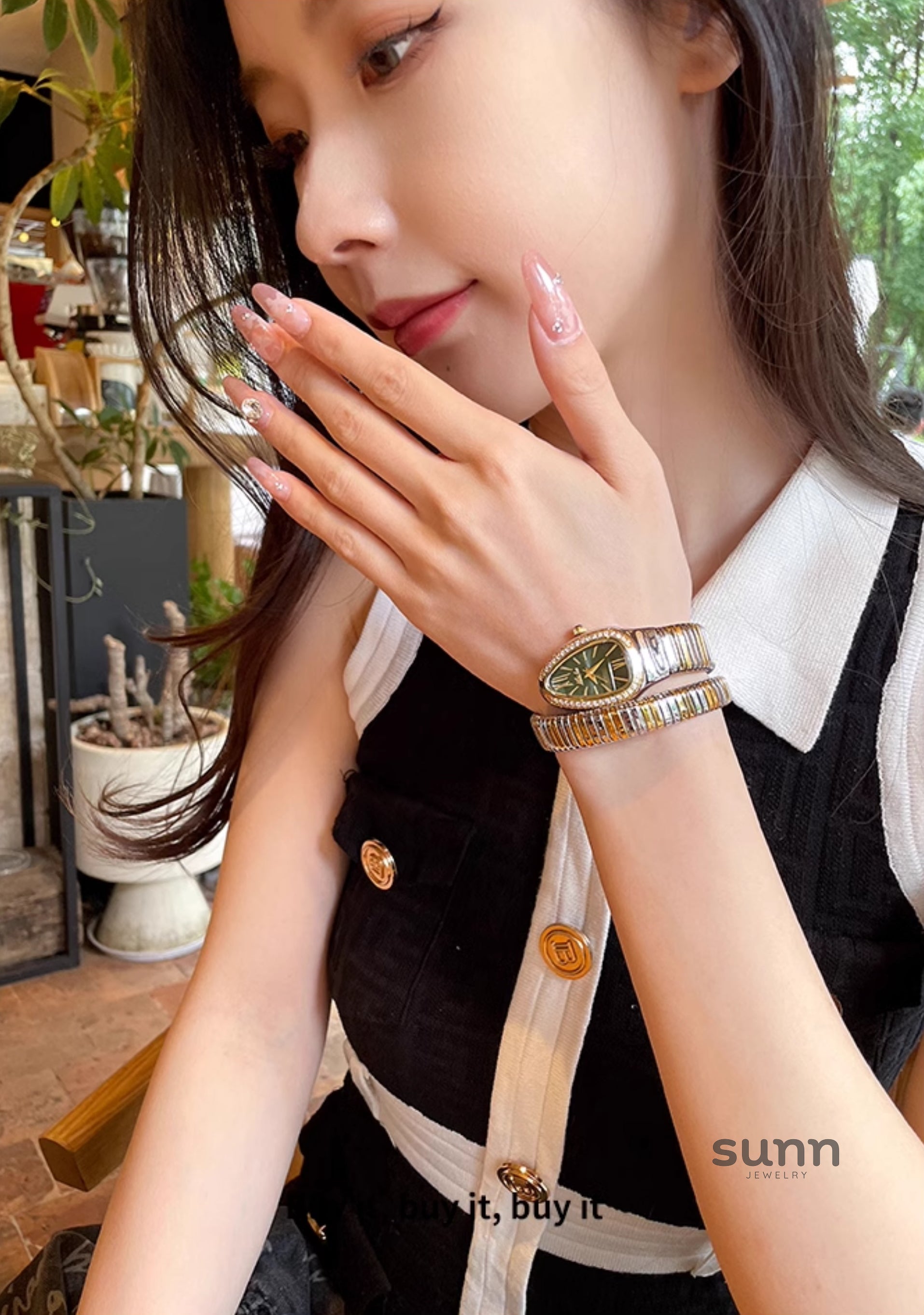 Ciera Serpentine Crystal Watch