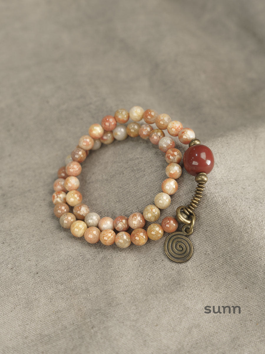 Claire Double-Wrap Coral Bracelet [84JI1J48]