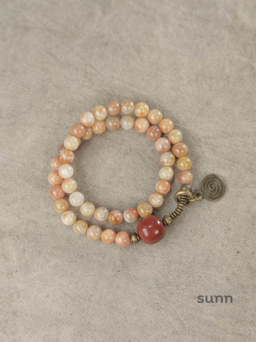 Claire Double-Wrap Coral Bracelet [JVE35JEB]