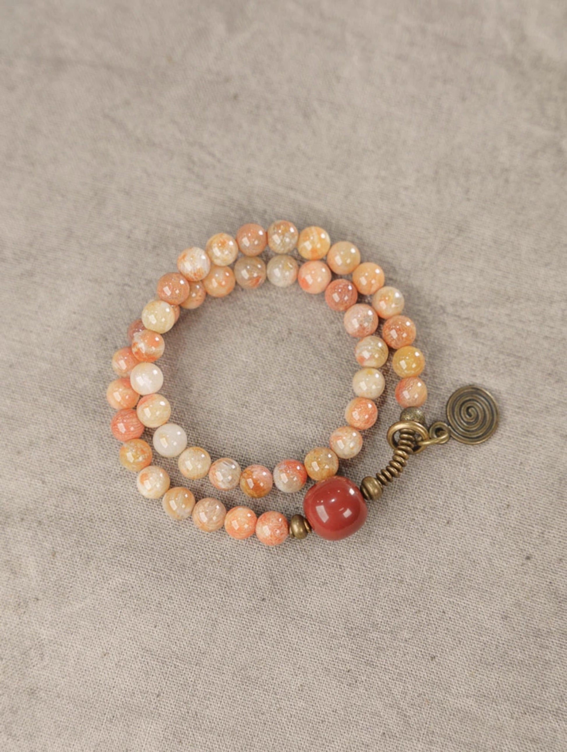 Claire Double-Wrap Coral Bracelet [K6II9P3L]