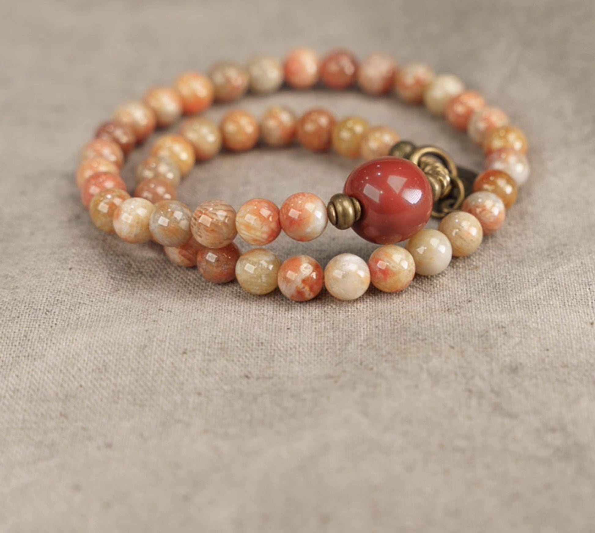 Claire Double-Wrap Coral Bracelet [W0PC5VM0]