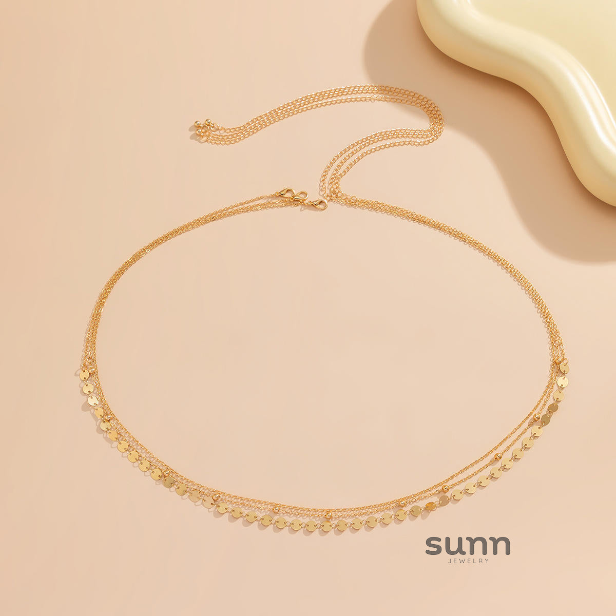 Clarabelle Layered Rhinestone Body Chain [0HB5HFMH]