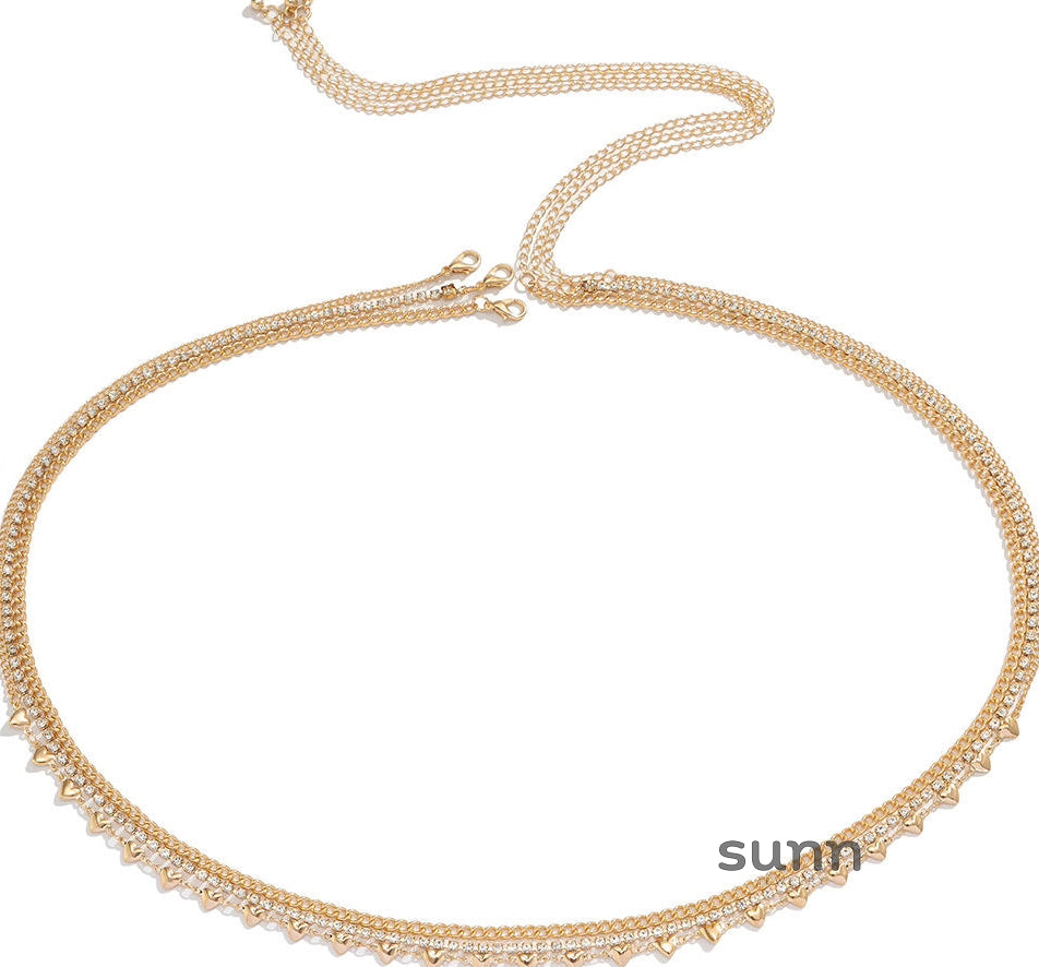 Clarabelle Layered Rhinestone Body Chain [YR5LN6FP]