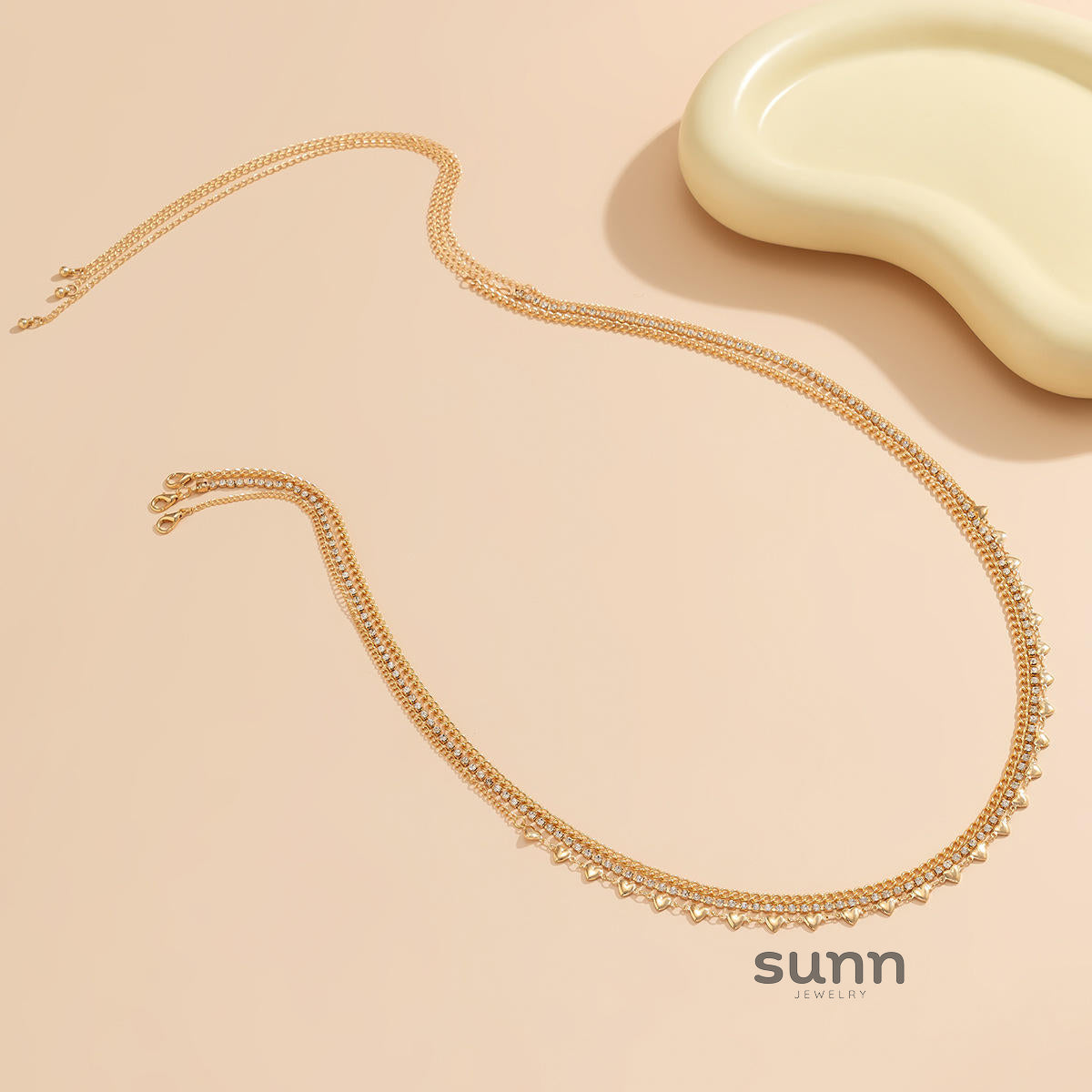 Clarabelle Layered Rhinestone Body Chain [TI01I9JQ]