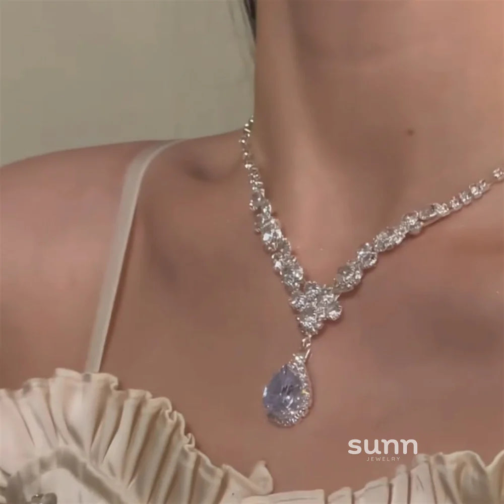 Clarissa Waterdrop Crystal Set