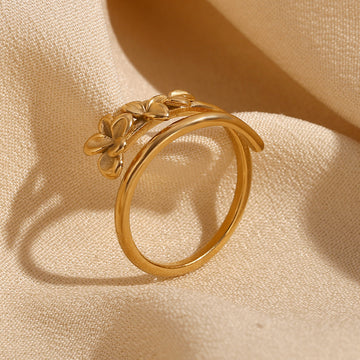 Clarity Golden Bloom Ring [JRJ2ZXHO]