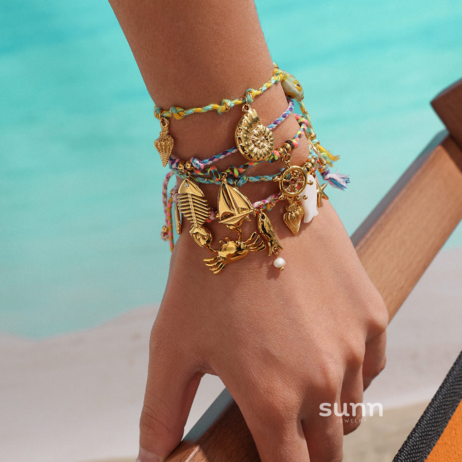 Clark Woven Charm Bracelet [V80NDNB3]
