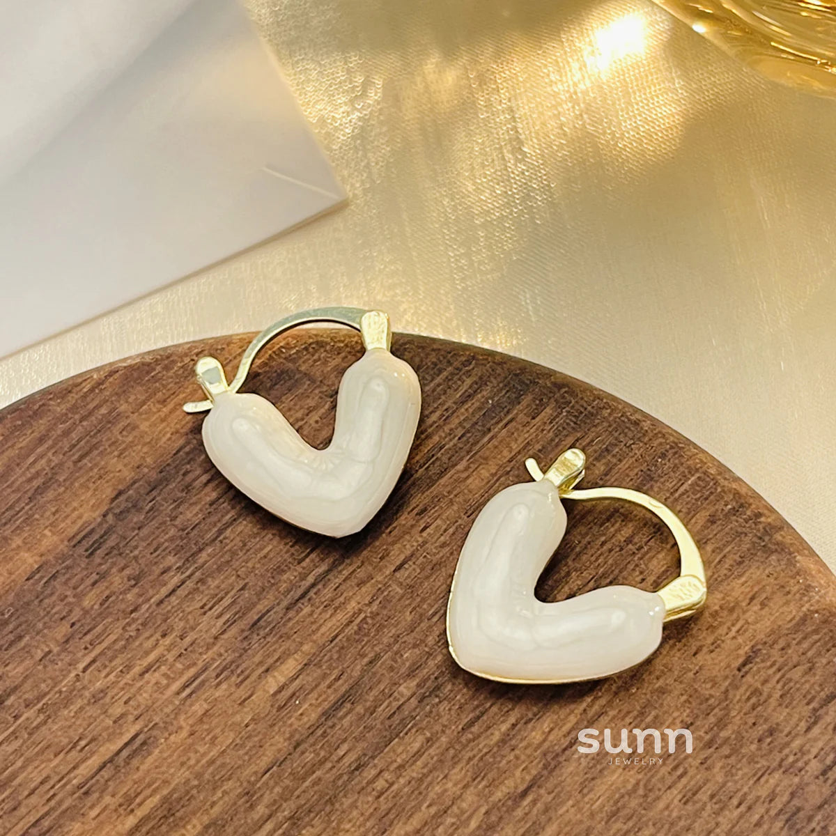 Clarke Enamel Heart Studs