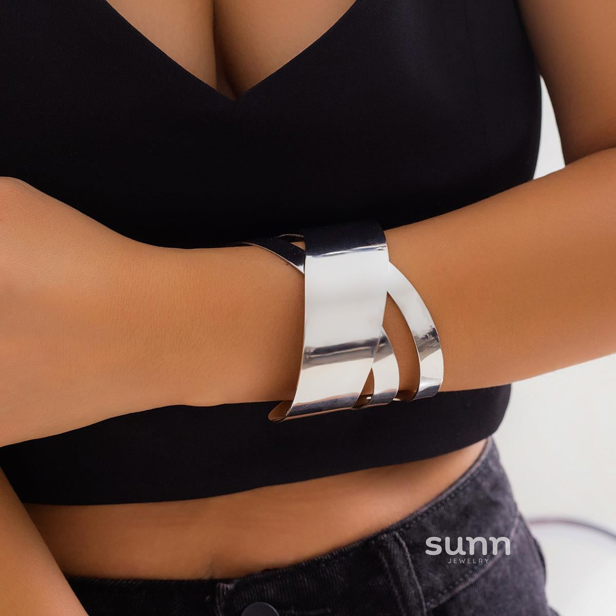Claudia Geometric Cuff Bracelets [GC3THRUV]