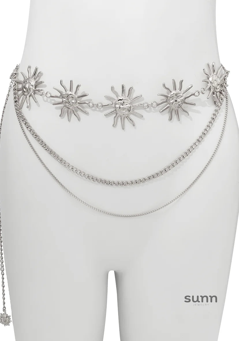 Claudia Multi-Layer Sunflower Waist Chain