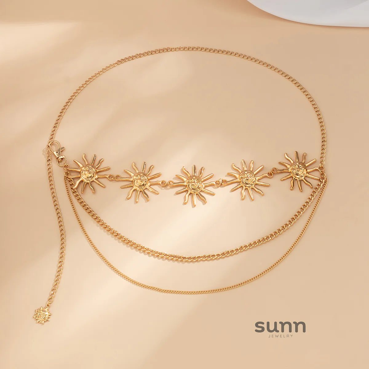 Claudia Multi-Layer Sunflower Waist Chain