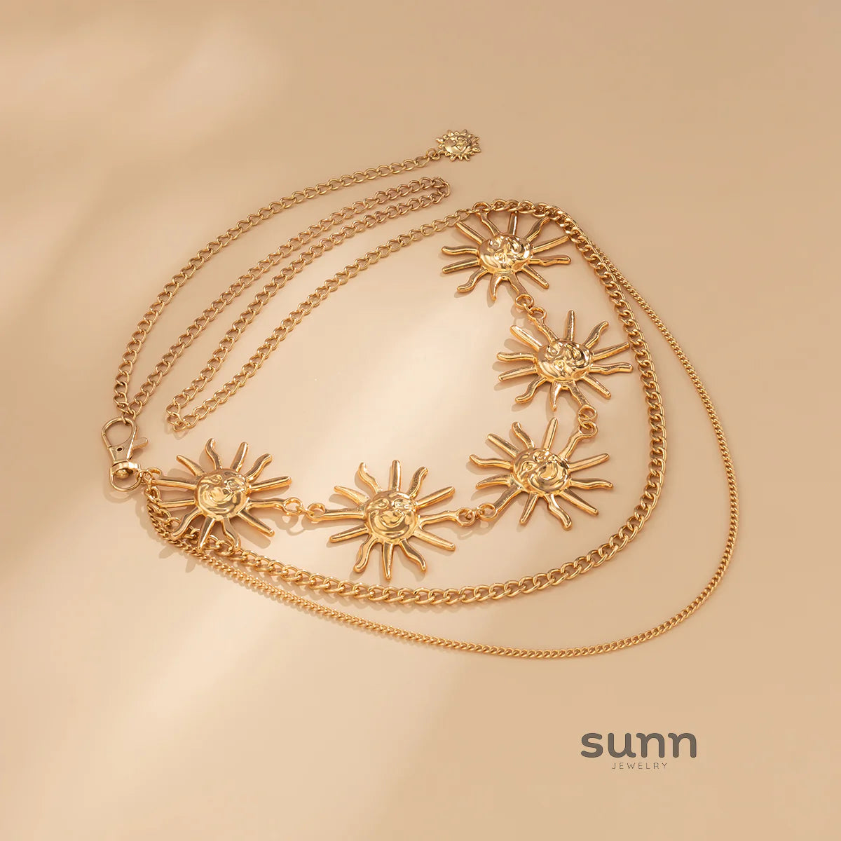 Claudia Multi-Layer Sunflower Waist Chain