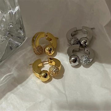 Claudia Zircon Sculpted Earrings [KCFNAZQC]