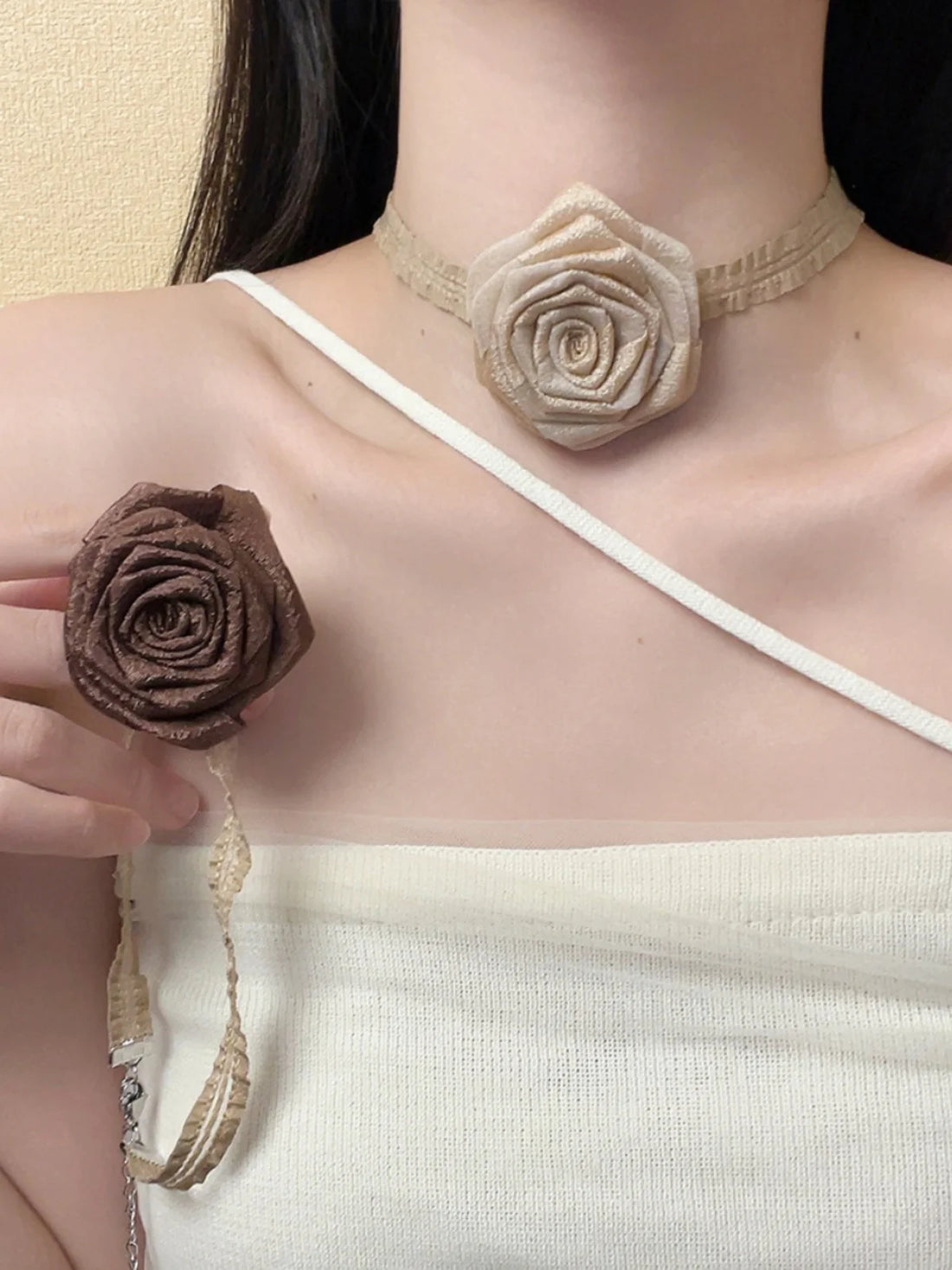 Coco Rose Ribbon Choker
