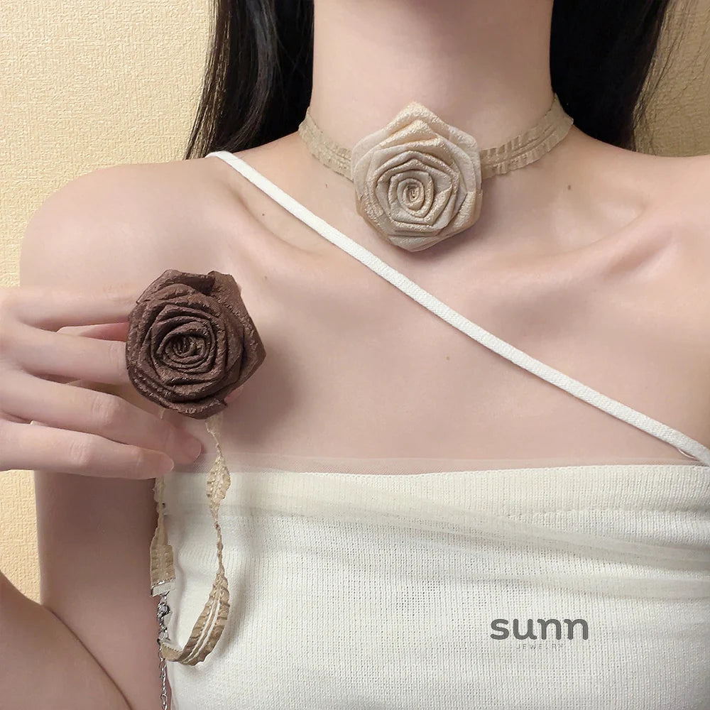 Coco Rose Ribbon Choker
